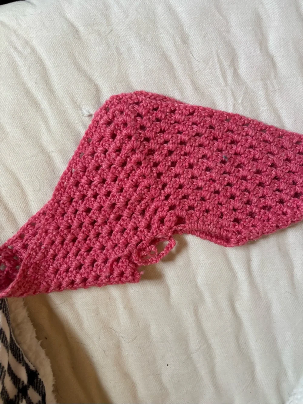 Pink Crochet Ruffle Doll Dress and Poncho